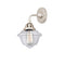 Oxford Sconce shown in the Polished Nickel finish with a Clear shade