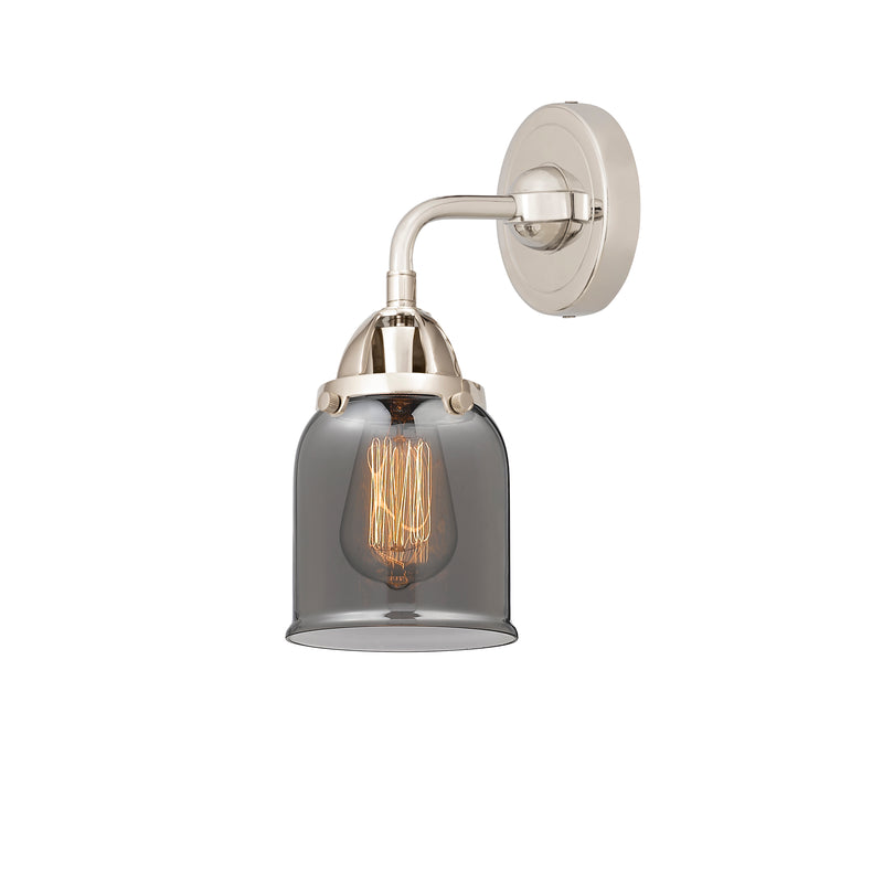 Bell Sconce shown in the Polished Nickel finish with a Plated Smoke shade