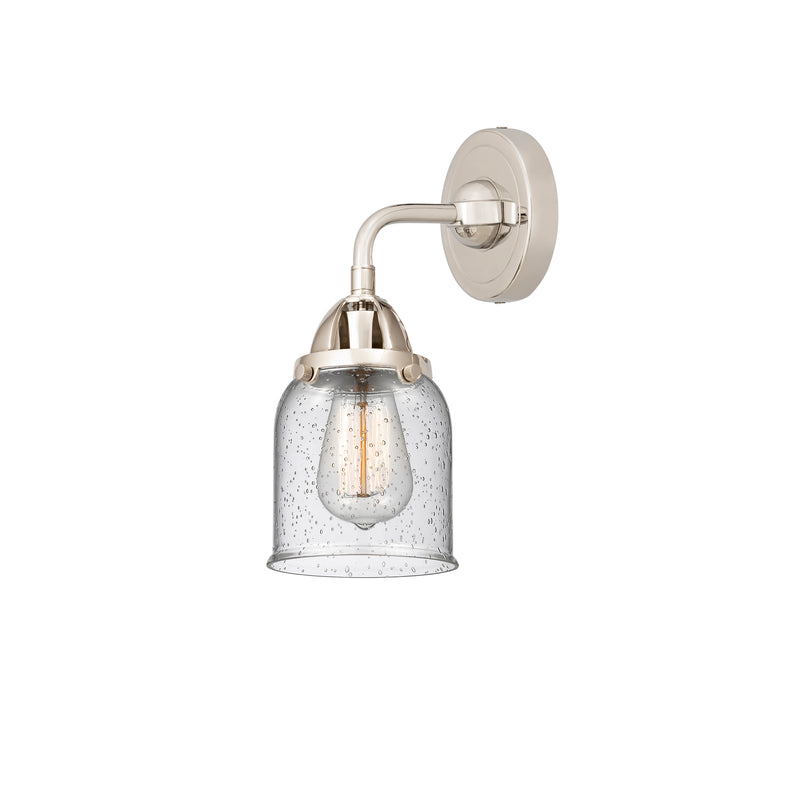 Bell Sconce shown in the Polished Nickel finish with a Seedy shade