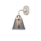 Cone Sconce shown in the Polished Nickel finish with a Plated Smoke shade