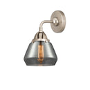 Fulton Sconce shown in the Brushed Satin Nickel finish with a Plated Smoke shade