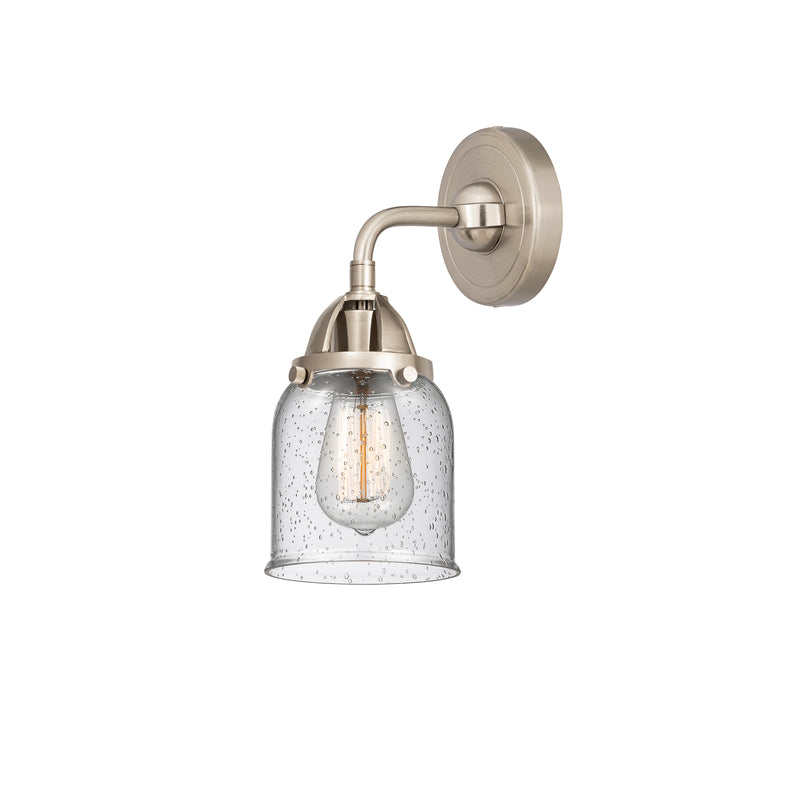 Bell Sconce shown in the Brushed Satin Nickel finish with a Seedy shade