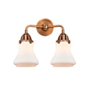 Bellmont Bath Vanity Light shown in the Antique Copper finish with a Matte White shade