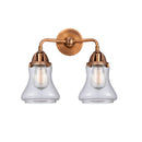 Bellmont Bath Vanity Light shown in the Antique Copper finish with a Clear shade