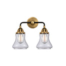 Bellmont Bath Vanity Light shown in the Black Antique Brass finish with a Clear shade