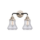 Bellmont Bath Vanity Light shown in the Black Polished Nickel finish with a Seedy shade