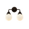 Beacon Bath Vanity Light shown in the Oil Rubbed Bronze finish with a Matte White shade