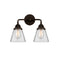 Cone Bath Vanity Light shown in the Oil Rubbed Bronze finish with a Clear shade