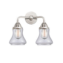 Bellmont Bath Vanity Light shown in the Polished Chrome finish with a Clear shade