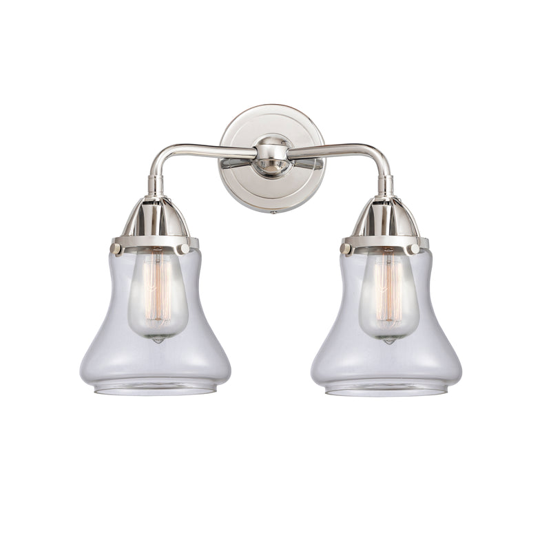 Bellmont Bath Vanity Light shown in the Polished Chrome finish with a Clear shade