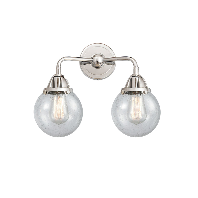 Beacon Bath Vanity Light shown in the Polished Chrome finish with a Seedy shade