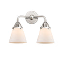 Cone Bath Vanity Light shown in the Polished Chrome finish with a Matte White shade