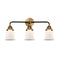 Canton Bath Vanity Light shown in the Black Antique Brass finish with a Matte White shade