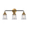 Canton Bath Vanity Light shown in the Black Antique Brass finish with a Clear shade