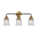 Canton Bath Vanity Light shown in the Black Antique Brass finish with a Seedy shade