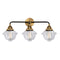 Oxford Bath Vanity Light shown in the Black Antique Brass finish with a Clear shade