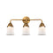 Canton Bath Vanity Light shown in the Brushed Brass finish with a Matte White shade