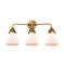 Bellmont Bath Vanity Light shown in the Brushed Brass finish with a Matte White shade