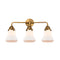 Bellmont Bath Vanity Light shown in the Brushed Brass finish with a Matte White shade