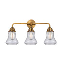 Bellmont Bath Vanity Light shown in the Brushed Brass finish with a Seedy shade