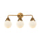 Beacon Bath Vanity Light shown in the Brushed Brass finish with a Matte White shade