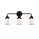 Canton Bath Vanity Light shown in the Matte Black finish with a Matte White shade