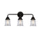 Canton Bath Vanity Light shown in the Matte Black finish with a Clear shade