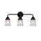 Canton Bath Vanity Light shown in the Matte Black finish with a Seedy shade