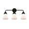 Bellmont Bath Vanity Light shown in the Matte Black finish with a Matte White shade