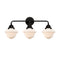 Oxford Bath Vanity Light shown in the Matte Black finish with a Matte White shade