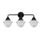 Oxford Bath Vanity Light shown in the Matte Black finish with a Seedy shade