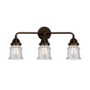 Canton Bath Vanity Light shown in the Oil Rubbed Bronze finish with a Seedy shade