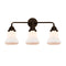 Bellmont Bath Vanity Light shown in the Oil Rubbed Bronze finish with a Matte White shade