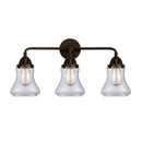 Bellmont Bath Vanity Light shown in the Oil Rubbed Bronze finish with a Clear shade