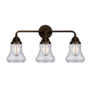 Bellmont Bath Vanity Light shown in the Oil Rubbed Bronze finish with a Seedy shade