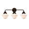 Oxford Bath Vanity Light shown in the Oil Rubbed Bronze finish with a Matte White shade