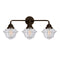 Oxford Bath Vanity Light shown in the Oil Rubbed Bronze finish with a Seedy shade