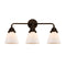 Cone Bath Vanity Light shown in the Oil Rubbed Bronze finish with a Matte White shade