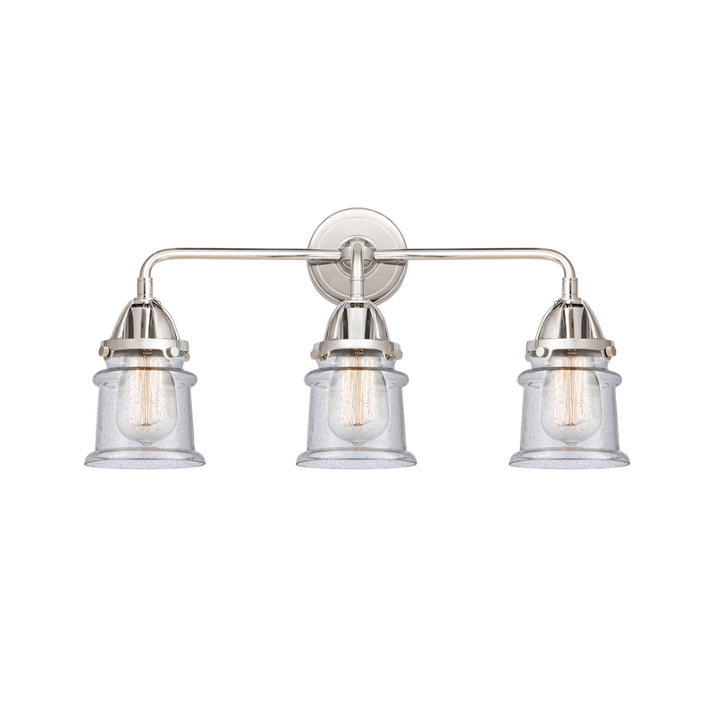 Canton Bath Vanity Light shown in the Polished Chrome finish with a Seedy shade