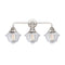 Oxford Bath Vanity Light shown in the Polished Chrome finish with a Clear shade