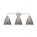 Cone Bath Vanity Light shown in the Polished Chrome finish with a Plated Smoke shade