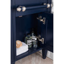 James Martin Brittany 46" Single Vanity Victory Blue with 3 cm Carrara Marble Top 650-V46R-VBL-CAR