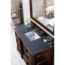 James Martin De Soto 48" Single Vanity Burnished Mahogany with 3 cm Charcoal Soapstone Quartz Top 825-V48-BNM-3CSP