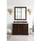 James Martin De Soto 48" Single Vanity Burnished Mahogany with 3 cm Classic White Quartz Top 825-V48-BNM-3CLW