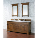 James Martin Brookfield 72" Country Oak Double Vanity with 3 cm Classic White Quartz Top 147-114-5771-3CLW