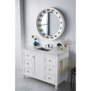 James Martin Copper Cove Encore 48" Single Vanity Bright White with 3 cm Eternal Jasmine Pearl Quartz Top 301-V48-BW-3EJP