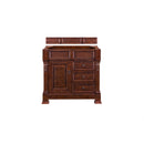 James Martin Brookfield 36" Warm Cherry Single Vanity with 3 cm Santa Cecilia Top 147-114-5586-3ODSC