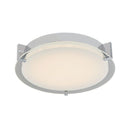 Abra Lighting Flat Round Glass Low profile Flush Mount 30010FM-CH