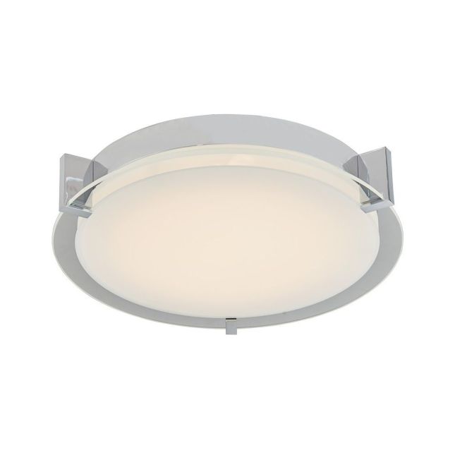 Abra Lighting Flat Round Glass Low profile Flush Mount 30010FM-CH