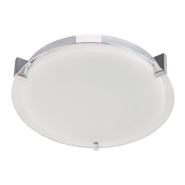 Abra Lighting Flat Round Glass Low profile Flush Mount 30011FM-CH